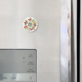 Elegant redigerbar julcirkeldekal magnet