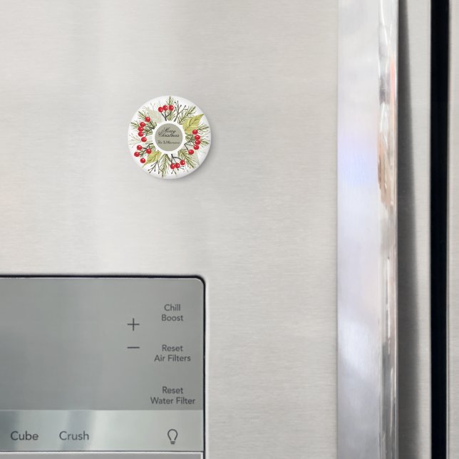 Elegant redigerbar julcirkeldekal magnet (In Situ (Fridge))