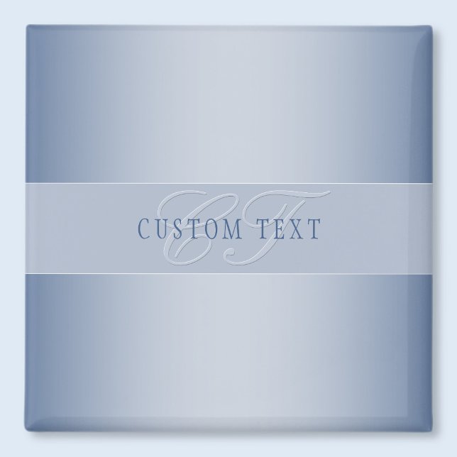 Elegant redigerbar monogram skript skrivning | Blå Magnet (Skapare uppladdad)