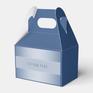 Elegant redigerbar monogram skript skrivning Blå Presentaskar