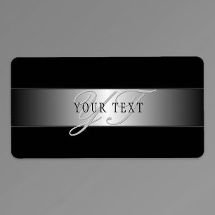 Elegant redigerbar monogram skript skrivning Sva Adressetikett