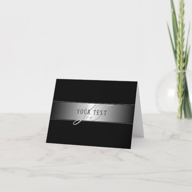 Elegant redigerbar monogram skript skrivning | Sva Kort (Framsida)