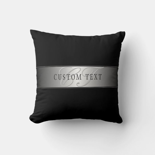 Elegant redigerbar monogram skript skrivning | Sva Kudde (Framsida)