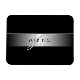Elegant redigerbar monogram skript skrivning Sva Magnet