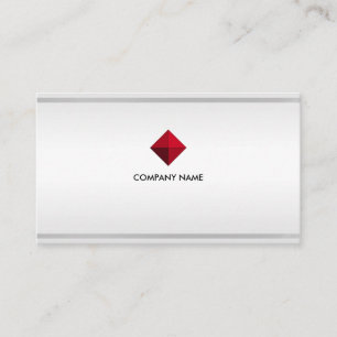 Elegant redigerbart logo på silvernyanser och ränd visitkort