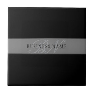 Elegant Redigerbart skript Business Namn/annan tex Kakelplatta