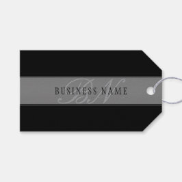 Elegant Redigerbart skript Business Namn/annan tex Presentetikett