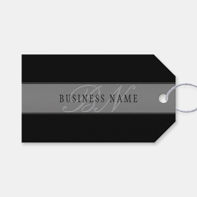 Elegant Redigerbart skript Business Namn/annan tex Presentetikett (Framsidan (Horisontell))