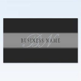 Elegant Redigerbart skript Business Namn/annan tex Rektangulärt Klistermärke