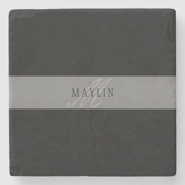 Elegant Redigerbart skript Business Namn/annan tex Stenunderlägg (Framsidan)