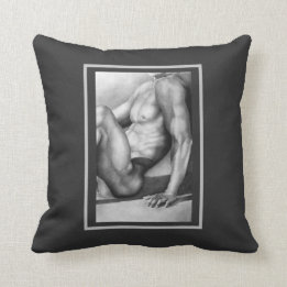 Elegant Refined Male-nude Masculine Art Coola Kudde