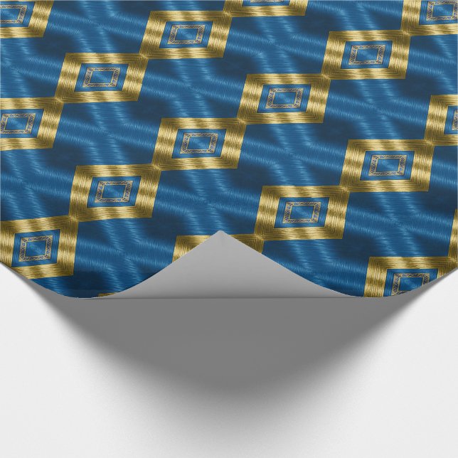 Elegant Regal Blue Luxury Presentpapper (Hörn)