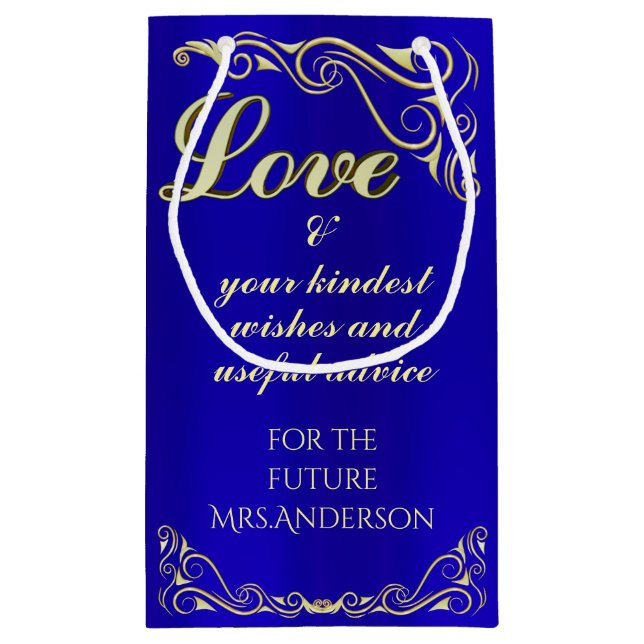 Elegant Regal Golden and Royal Blue Möhippa (Baksidan)