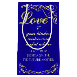 Elegant Regal Golden och Royal Blue Baby Shower
