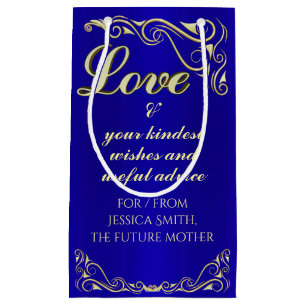 Elegant Regal Golden och Royal Blue Baby Shower