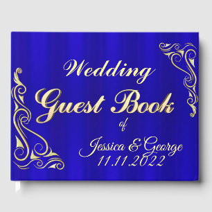Elegant Regal Golden Typography Bröllop Gästböcker