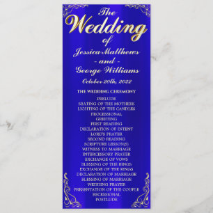 Elegant Regal Golden Typography Bröllop Program