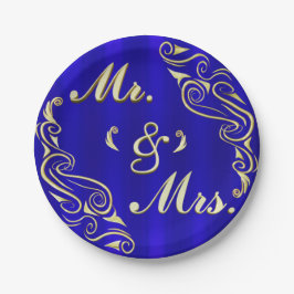 Elegant Regal Golden Typography MR. & MRS Bröllop
