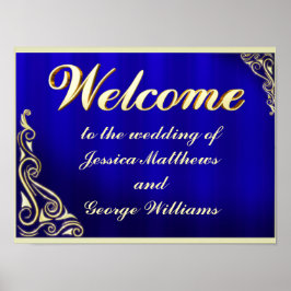 Elegant Regal Golden Typography VälkomstPoster Poster