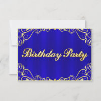 Elegant Regal Guld Typography Birthday