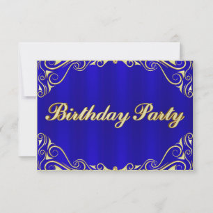 Elegant Regal Guld Typography Birthday OSA Kort