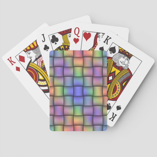 Elegant regnbåge färgat kort - horisontalväv spel kort (Baksidan)