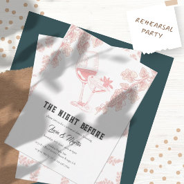 Elegant Rehearsal Dinner av frukt- och bärchampagn Inbjudningar