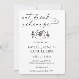 Elegant Rehearsal Dinner Invitation Inbjudningar