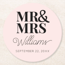 Elegant Rehearsal Förlovningsfest Classic Underlägg Papper Rund