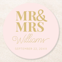 Elegant Rehearsal Förlovningsfest Classic Underlägg Papper Rund