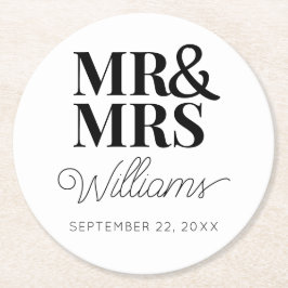 Elegant Rehearsal Förlovningsfest Classic Underlägg Papper Rund