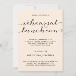 Elegant Rehearsal Luncheon Inbjudningar