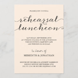 Elegant Rehearsal Luncheon Inbjudningar