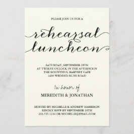 Elegant Rehearsal Luncheon Inbjudningar