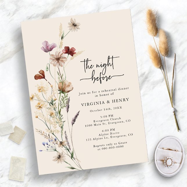 Elegant Rehearsal Middag Inbjudningar (Elegant Rehearsal Dinner Invitation
)
