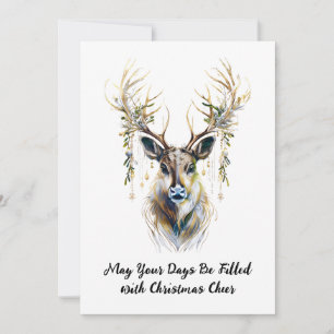 Elegant Reindeer, dina dagar fyllde julturen Julkort