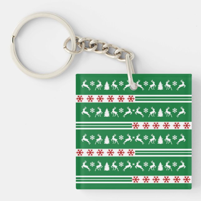 Elegant Reindeers Snöflingor Linjer (Framsidan)