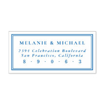 Elegant Rektangulär Bröllop Returadress