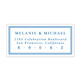 Elegant Rektangulär Bröllop Returadress Självfärgande Stämpel