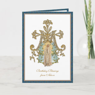 Elegant religiös jungfru Maria Fatima-kort Kort