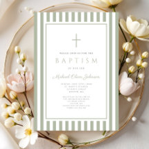 Elegant Religiös Sälta Grön Pojke Dop