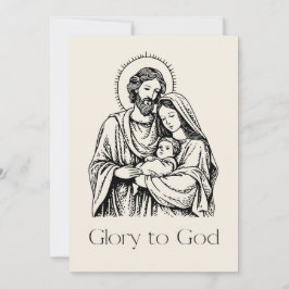 Elegant Religiösa Glad till Gud Kristi jul Julkort