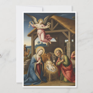 Elegant Religiösa Glad till Gud Kristi jul Julkort