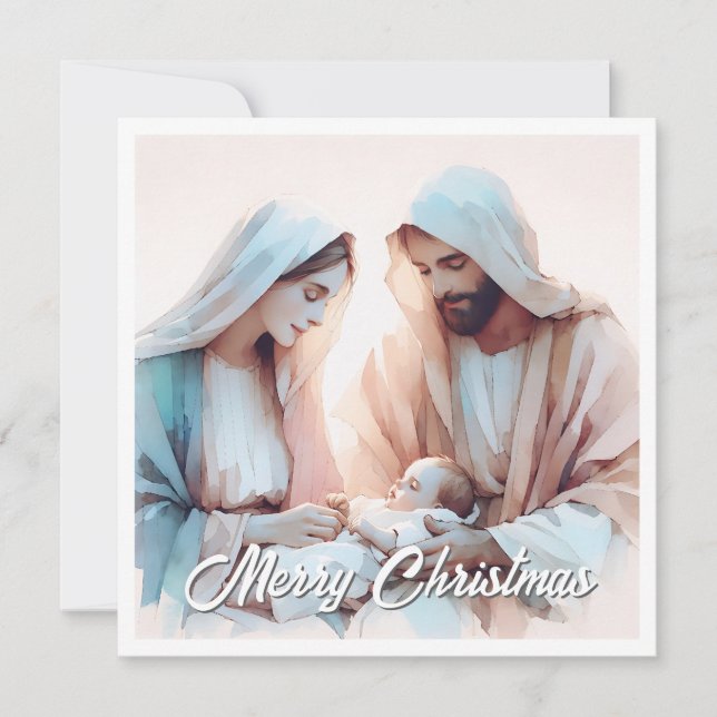 Elegant Religiösa Glad till Gud Kristi jul Julkort (Framsida)