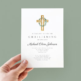 Elegant Religiösa Kor Blommigt Kramning av andedrä Inbjudningar