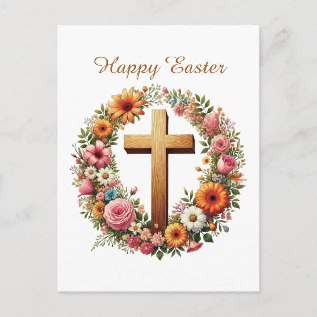 Elegant Religiösa Kor blommor Helg Vykort (Framsida)
