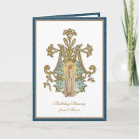 Elegant Religiösa Virgin Mary Fatima Card