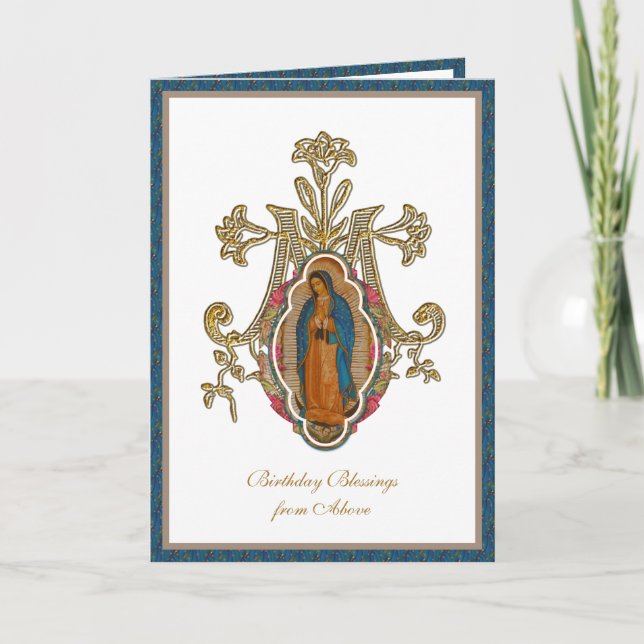 Elegant Religiösa Virgin Mary Guadalupe Kort (Framsida)