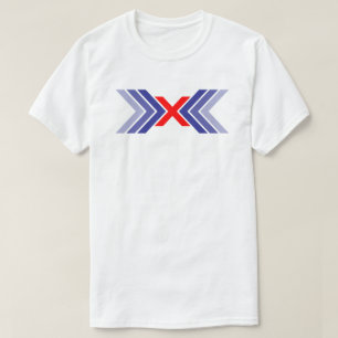Elegant remsa bokstav X monogram T Shirt