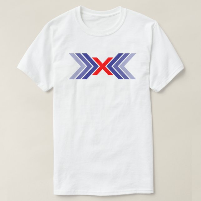 Elegant remsa bokstav X monogram T Shirt (Design framsida)